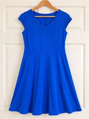 CUQY Royal Blue Fit & Flare Dress Size L